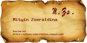 Mityin Zseraldina névjegykártya